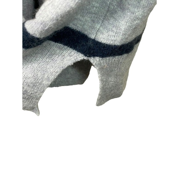 Madewell SMALL S Striped Kent Cardigan Merino Wool Stripe Sweater Gray Blue - Picture 9 of 11